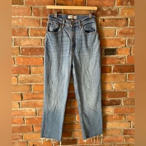 ABERCROMBIE&FITCH 90s straight ultra high rise curve love medium wash size 27